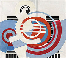 Frantisek Kupka, White on Blue and Red, c.1934.